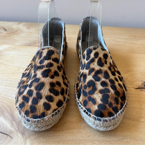 MANEBI ACCRA LEOPARD PRINT CALF HAIR ESPADRILLE 40-9 - Picture 3 of 8